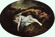 Jean-Antoine Watteau Jupiter and Antiope Sweden oil painting reproduction